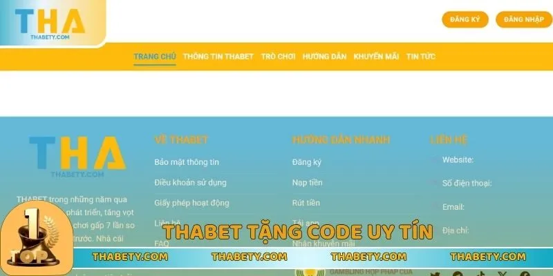 THABET - Sân chơi uy tín tặng code siêu khủng